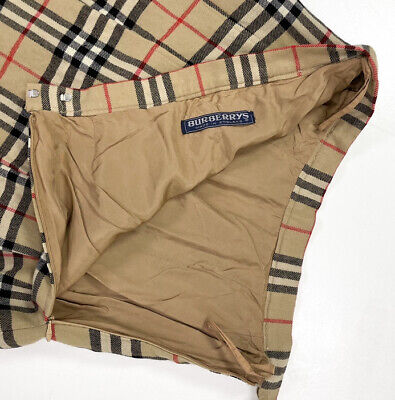 Burberry Skirt Pleated Lined Wool Classic Vintage Nova Check Burberry Skirt Pleated Lined Wool Classic Vintage Nova Check