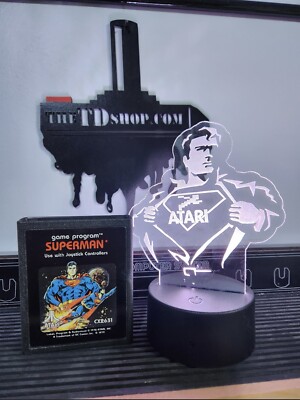 Atari 2600 SUPERMAN 3D LED Light Lamp 8 Different Colors W/remote (show It Off)