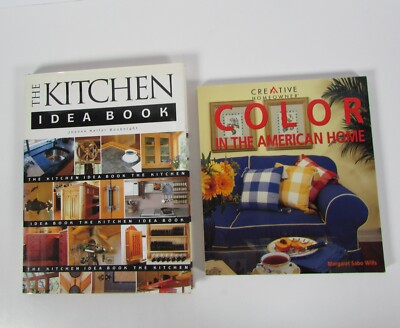 Lot of 2 Kitchen Home decor Ideas Book Titles Hardcover and Paperback