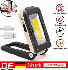 Brüder Mannesmann LED Werkstattleuchte – Wiederaufladbar, Mit Magnet & Aufhängebügel, 250 Lumen