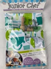 Junior Chef Real Baking Set For Little Kitchen Helpers 8pc Set NEW Green Blue