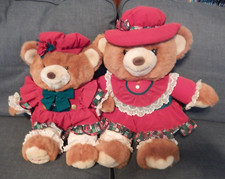 Kmart Christmas Plush Bears from Teddy Bear Lane 1994 17"  22"