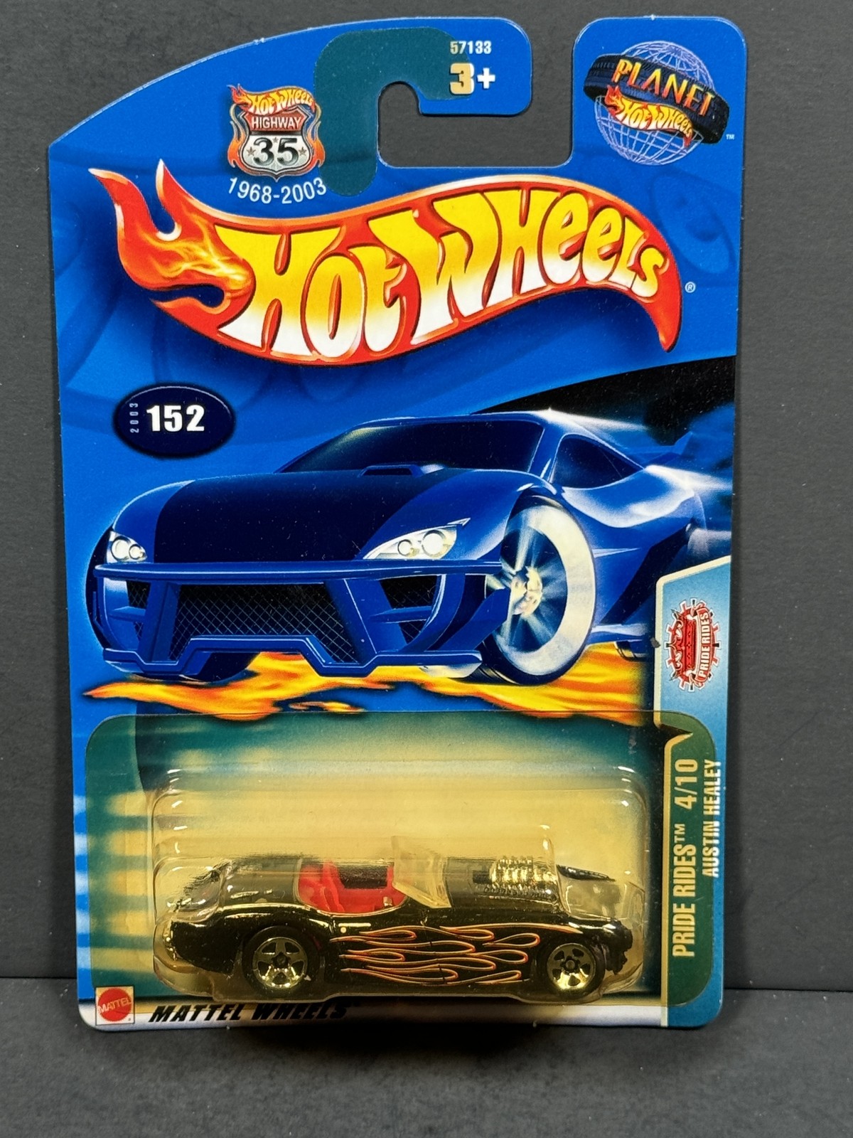 HOT WHEELS 2003 Austin Healey #4/10, Black, Pride Rides, #152