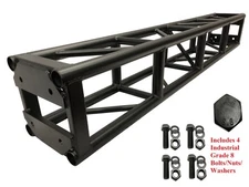 Cedarslink Black 6.56ft 2 Meter Bolt Aluminum 11.81" Box Square Trussing Truss