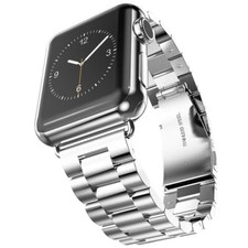 Silver Stainless Steel Metal Watch Band Loop Strap For Apple Watch Series 5 40mm