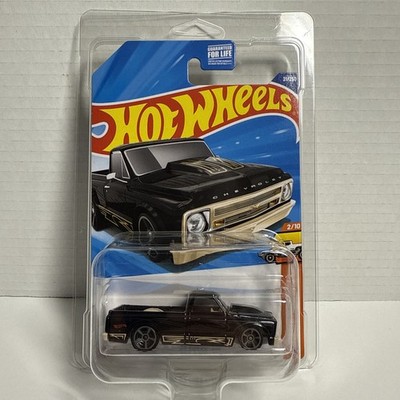 Hot Wheels  67 Chevy C10 Black 2/10 HW Hot Trucks W Protector