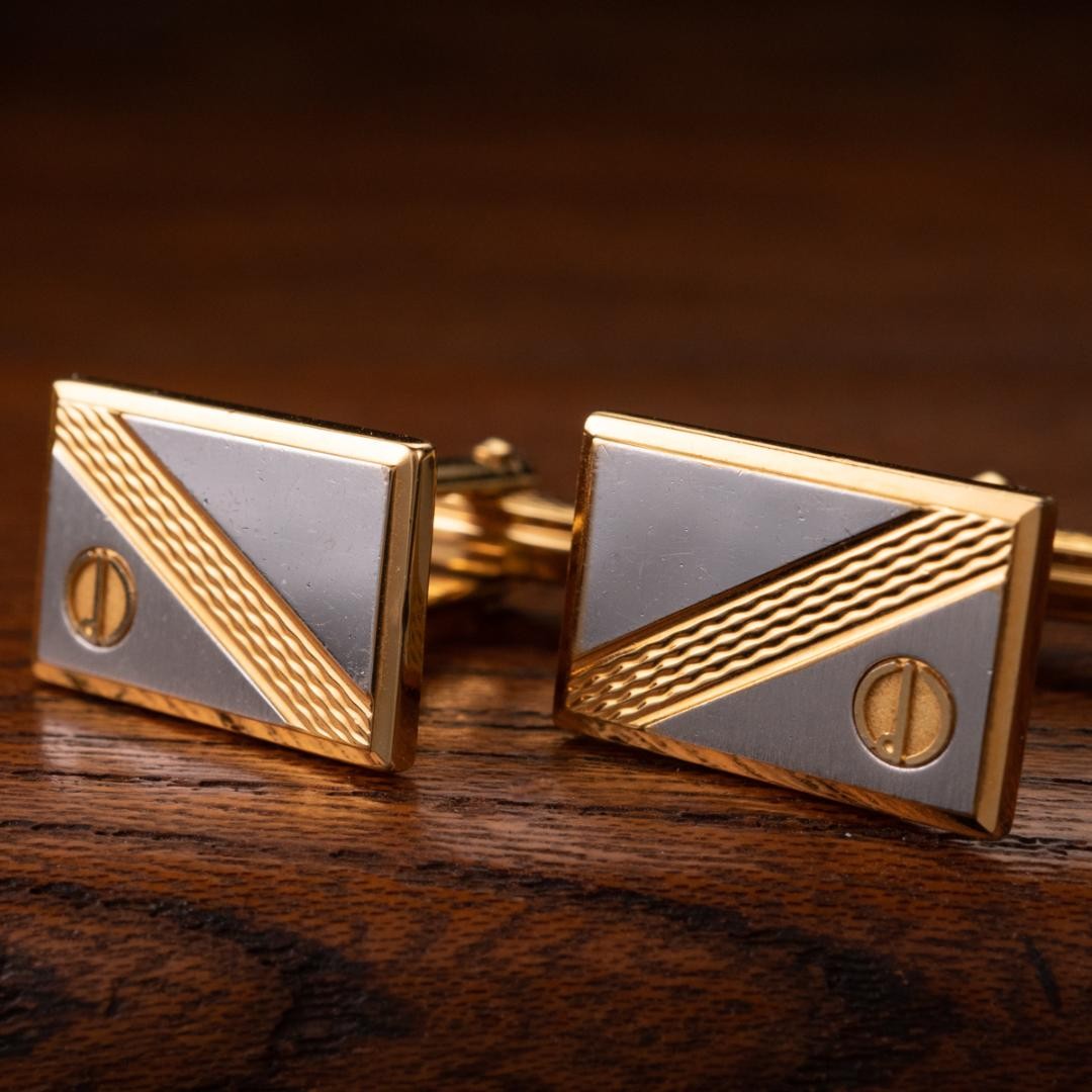 Dunhill Cufflinks No case Rectangular Shape Strip… - image 2