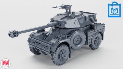 Panhard AML 90 Vehicle 3D Print Multiple Scales 1:35 1:16