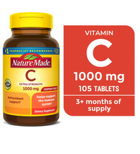 Nature Made Extra Strength Vitamin C 1000 mg Tablets, Dietary Supplement, 105 Ct