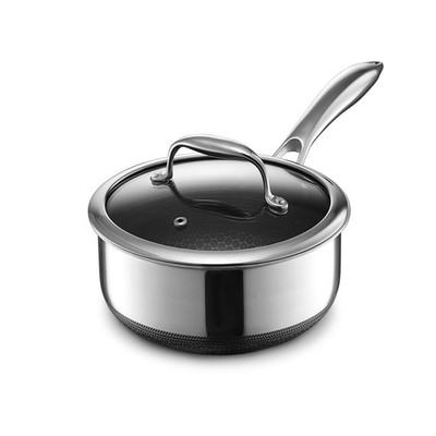 Hybrid Nonstick 2-Quart Saucepan with Tempered Glass Lid, Stay-Cool Handle, D...