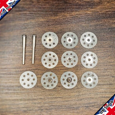 SQUIRREL WIZARD 12pc 22mm Diamond Cutting Grinding Disc/Wheel Bit Set For Dremel Rotary Tool