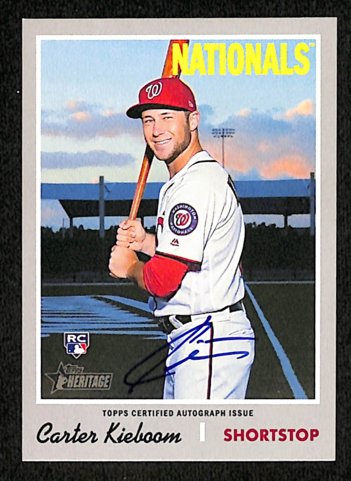 Carter Kieboom RC Nationals 2019 Topps Heritage #ROA-CK Real One Autograph