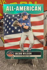 2026 Panini Stars & Stripes Prizm ALL-AMERICAN #23 JACOB WILSON Green