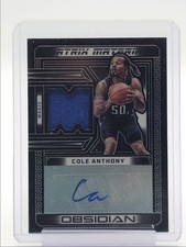 COLE ANTHONY 2022-23 OBSIDIAN MATRIX PATCH AUTOGRAPH AUTO /99 Q0933
