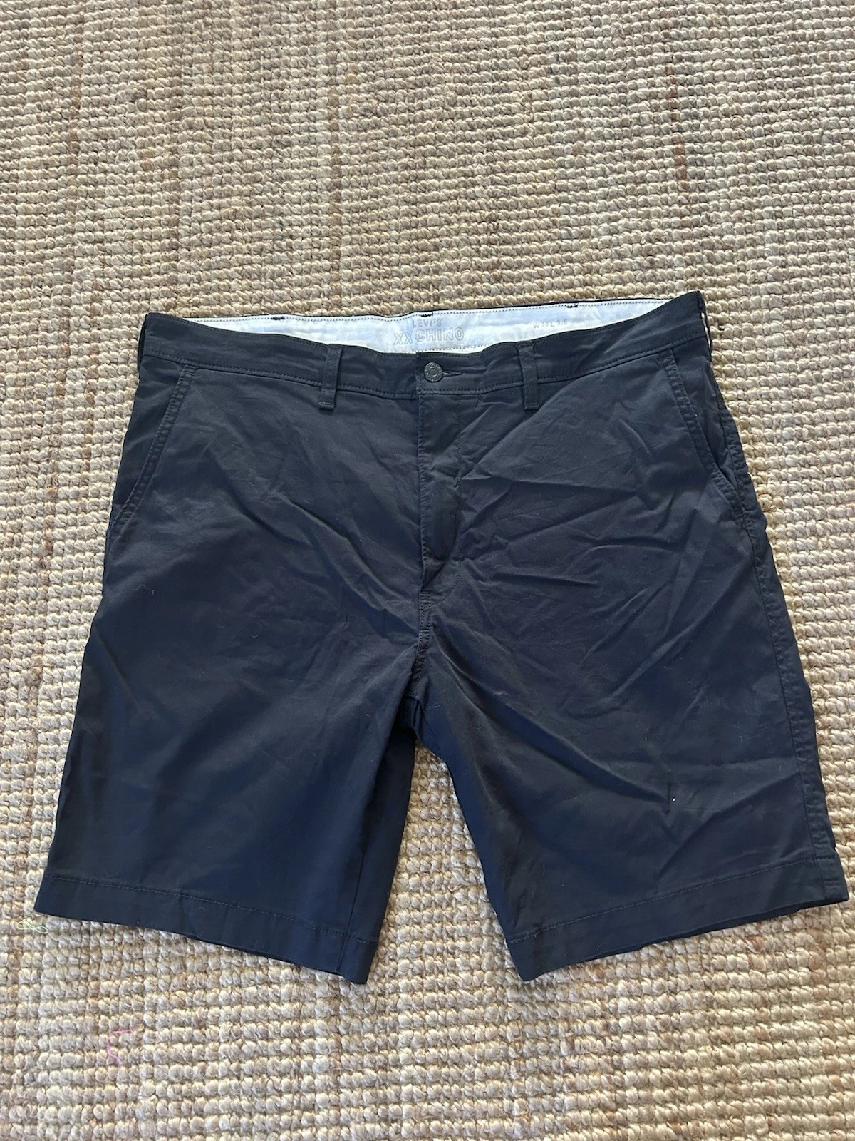 Mens Smart Casual Black Levi Dress xx chino Shorts Xxl 38w Races Wedding Beach