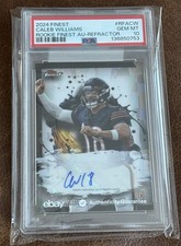 Caleb Williams 2024 Finest #rfacw Rookie Auto Refractor Psa 10 Rc 🔥 Bears