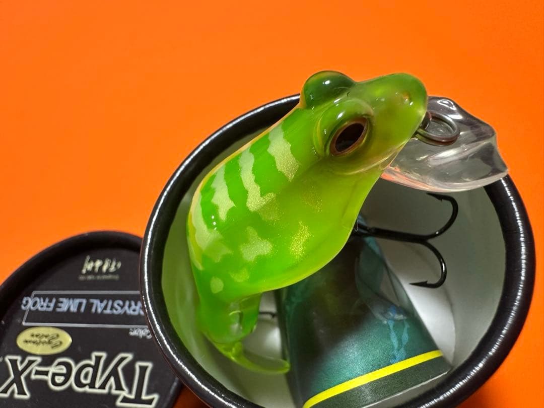 Custom Crystal Lime Frog Type-X Hard Bait 59mm New Out of Print Japan - Image 7