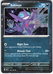 Sableye 136/193 Paldea Evolved (Cosmos Holo)