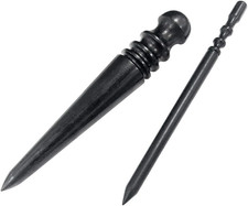 Professional 2Pcs.Leather Edge Burnisher Ebony Wood Edge Slicker Leather Craft T