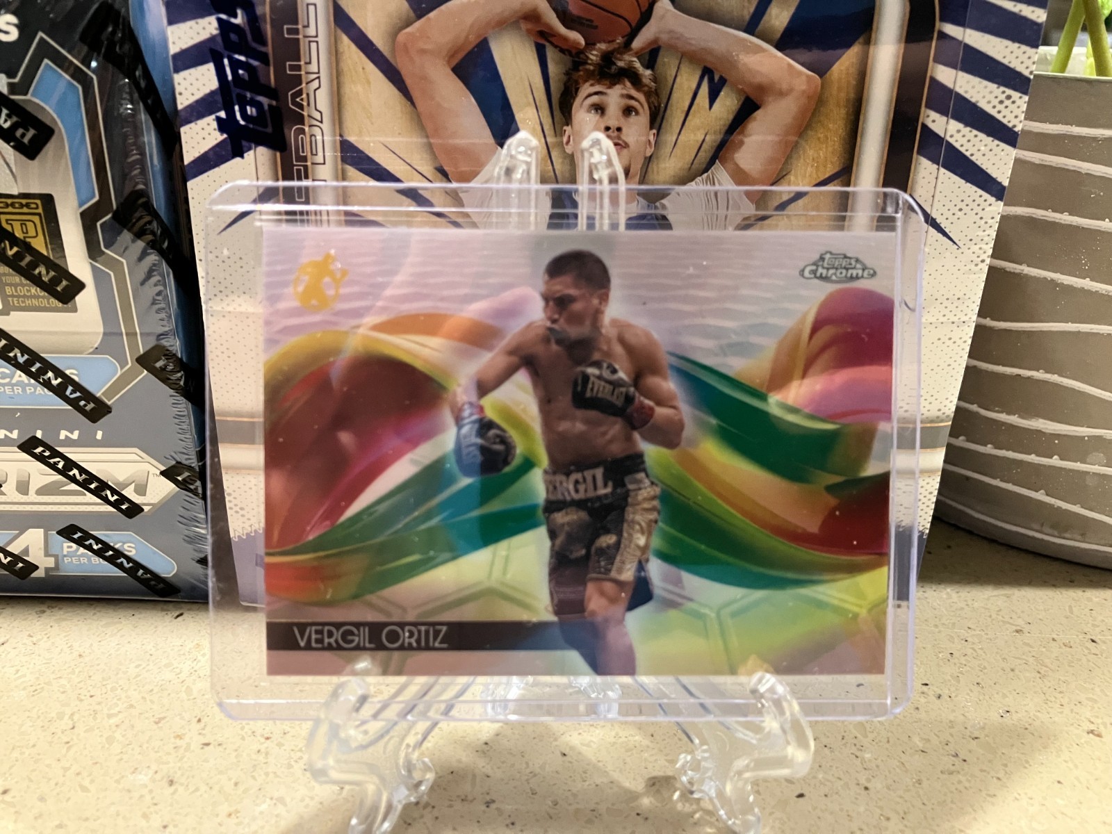 2024 Topps Chrome Boxing Vergil Ortiz Helix Case Hit Insert #HX-6 Golden Boy SSP