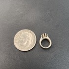 Sterling Silver Charm Pendant Engagement Promise Ring With Garnet .76g — photo 1
