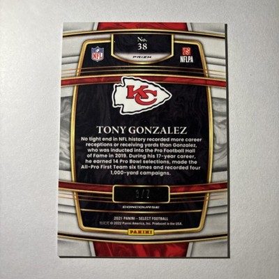 2021 Panini Select Tony Gonzalez Neon Orange Pulsar /7 #38 Kansas