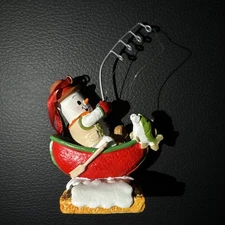 Marshmallow Fishing Christmas Ornament by PolarX