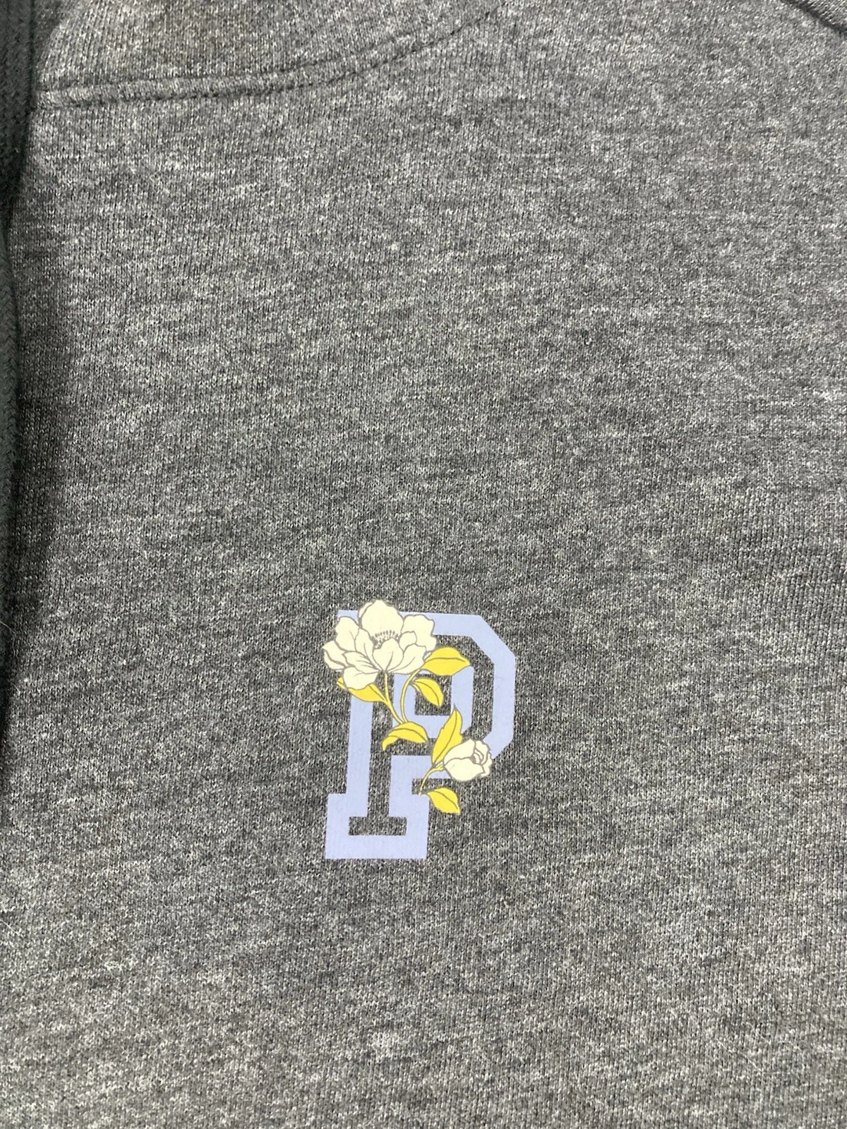 UNDERCOVER Felpa con cappuccio pullover rosa Victoria's Secret P logo floreale donna grande grigio scuro