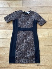 Michael Kors Leopard Print Sheath Dress Size 10 Faulty Upcycling Rework Project