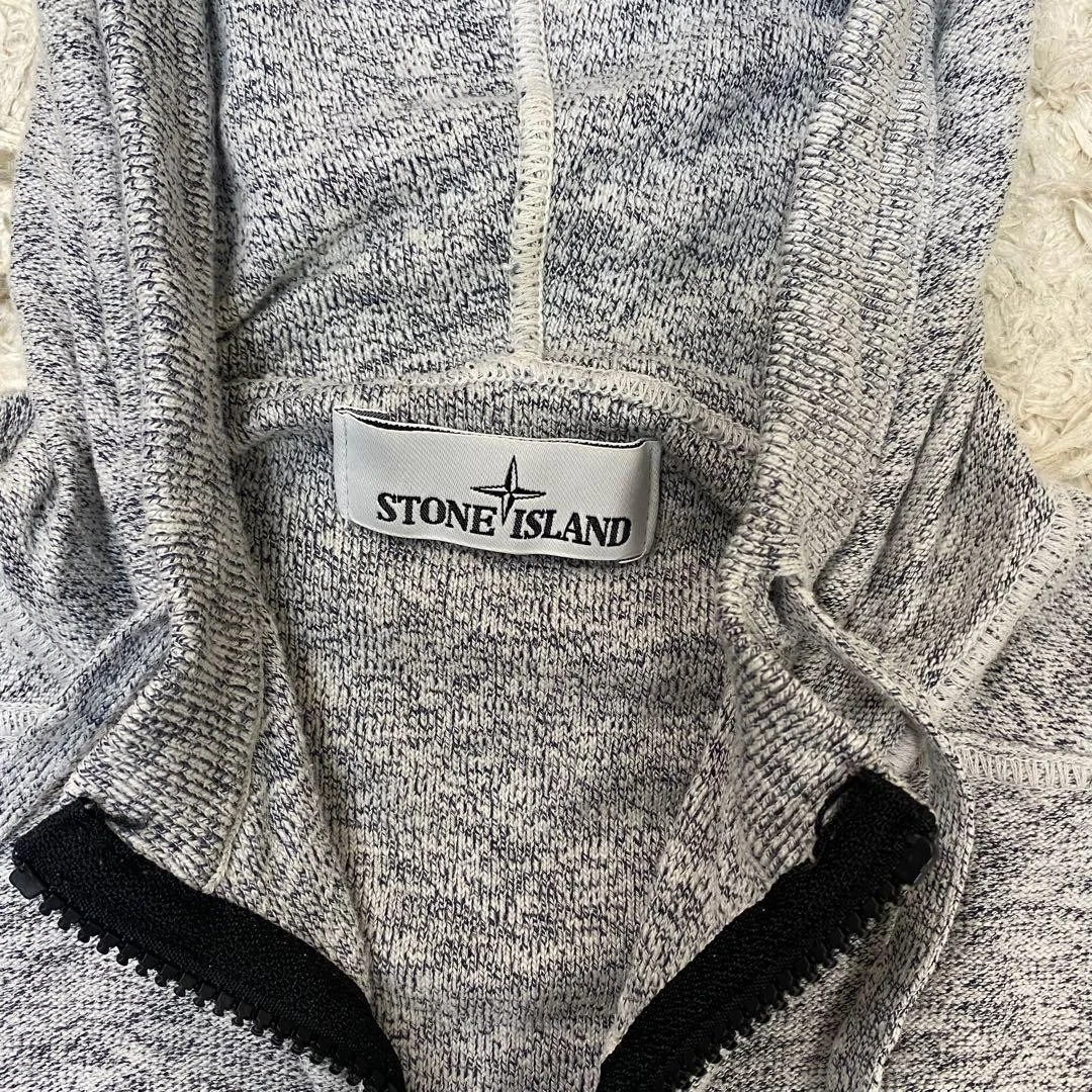Stone Island Uomo L Cappuccio Zip Felpa Grigio L Edizione Limitata Raro Modello U