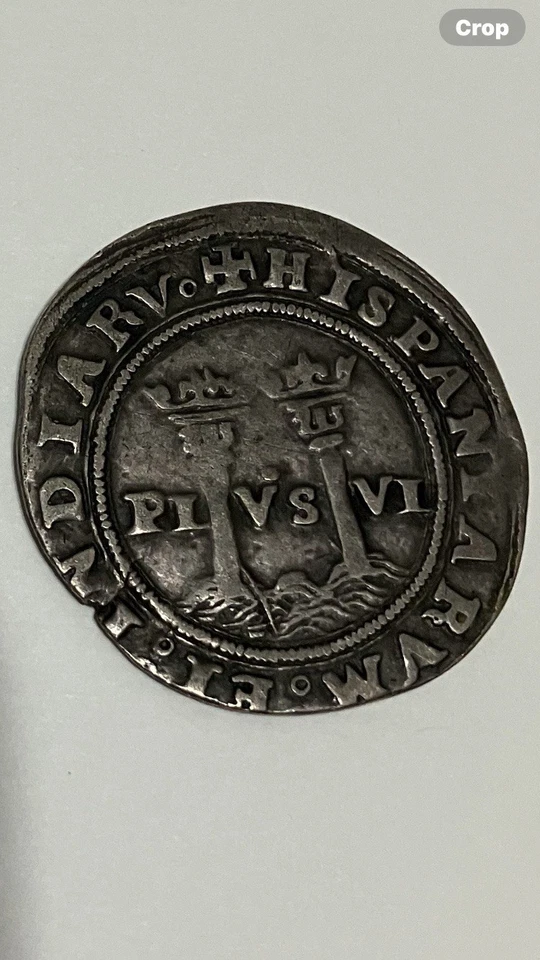 MEXICO 1 REAL Spanish Colonial Silver Coin. 1516-1556. COB. Super Nice Patina - Image 4 of 4