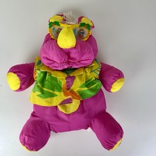 Vtg 1987 Fisher Price The Wild Puffalumps Pink Rhino Hawaiian Shirt  Glasses