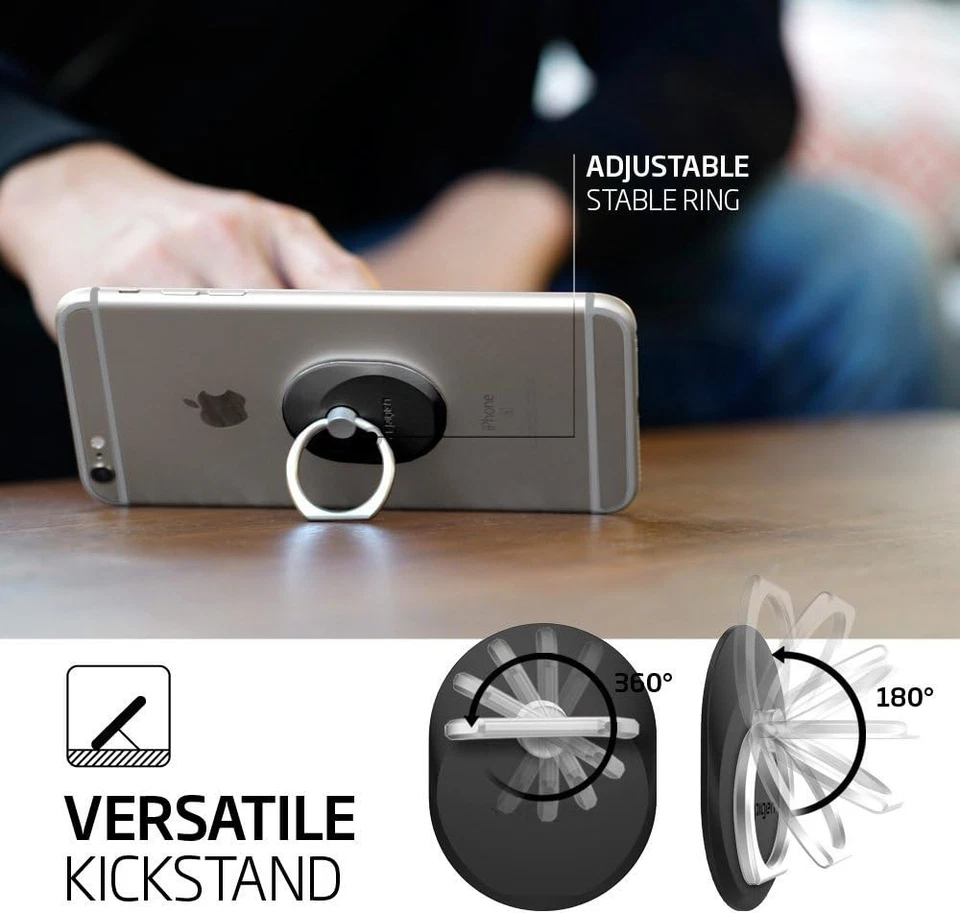 Spigen Style Ring Cell Phone Ring Phone Grip/Stand/Holder for All Phones Tablets - Image 3 of 4