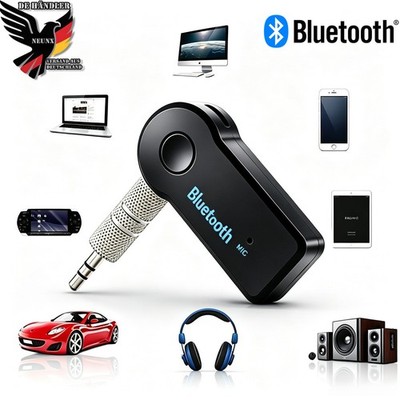 Bluetooth Audio Receiver KFZ Adapter AUX Kabel Auto 3,5mm Klinke USB Empfänger