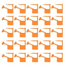 100Pcs Plastic Padlock Seals Tags - Blank Disposable Tamper-Proof Tag, Orange