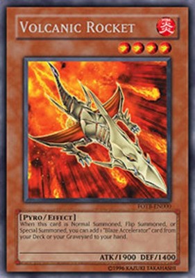 Yugioh! LP Volcanic Rocket - FOTB-EN000 - Secret Rare - 1st Edition Lightly Play