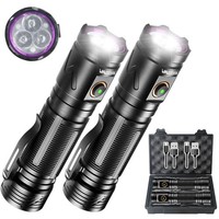 2X Superhelle LED Taschenlampe Fackel Zoombar Mini Lampe Wasserdicht Handleuchte