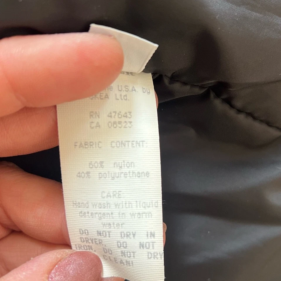 Chaqueta de cuero vegana de tela mixta vintage Skea talla 8 Foto 4 de 4