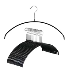 Mawa, 40P Euro Steel Anti-Slip Clothing Hanger, Set of 15, Black