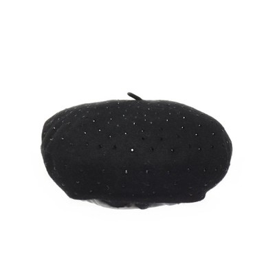 Accessorize, Baskenmütze, Größe: 57, Polyamid/Wolle, Schwarz, Damen #3Pb