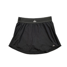 Alo Yoga Skort Womens M Medium Black Match Point Tennis Built In Shorts Golf