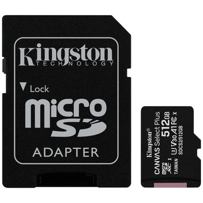 Kingston Canvas Select Plus SDXC-Karte  512 GB Class 10 UHS-I inkl. SD-Adapter