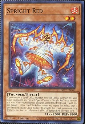 Spright Red POTE-EN006 Power of the Elements 1st Edition - Yugioh Card