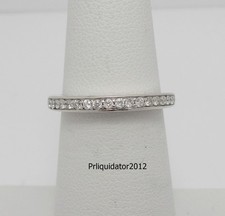 1/4CT Natural Round Diamond Anniversary Bridal Wedding Band Ring 14K White Gold