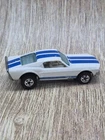 Vintage 1974 Hot Wheels Diecast white Blue Stripe Mustang Strocker GT350