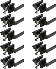 Probrico 10 Pack Privacy Door Handles,Heavy Duty Matte Black 10 Pack, 