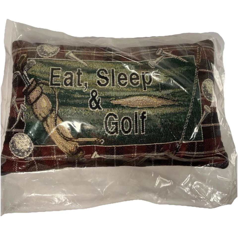 Almohada para acento de golf Eat Sleep - Cojín de tapiz 12"x8" decoración de golf sin etiquetas Foto 3 de 4