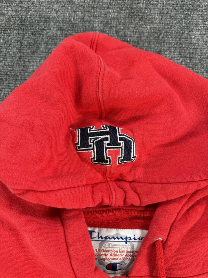 University of Houston Cougars Hoodie Sweatshirt Mens Large Red Champion NCAA - Image 4 of 4
