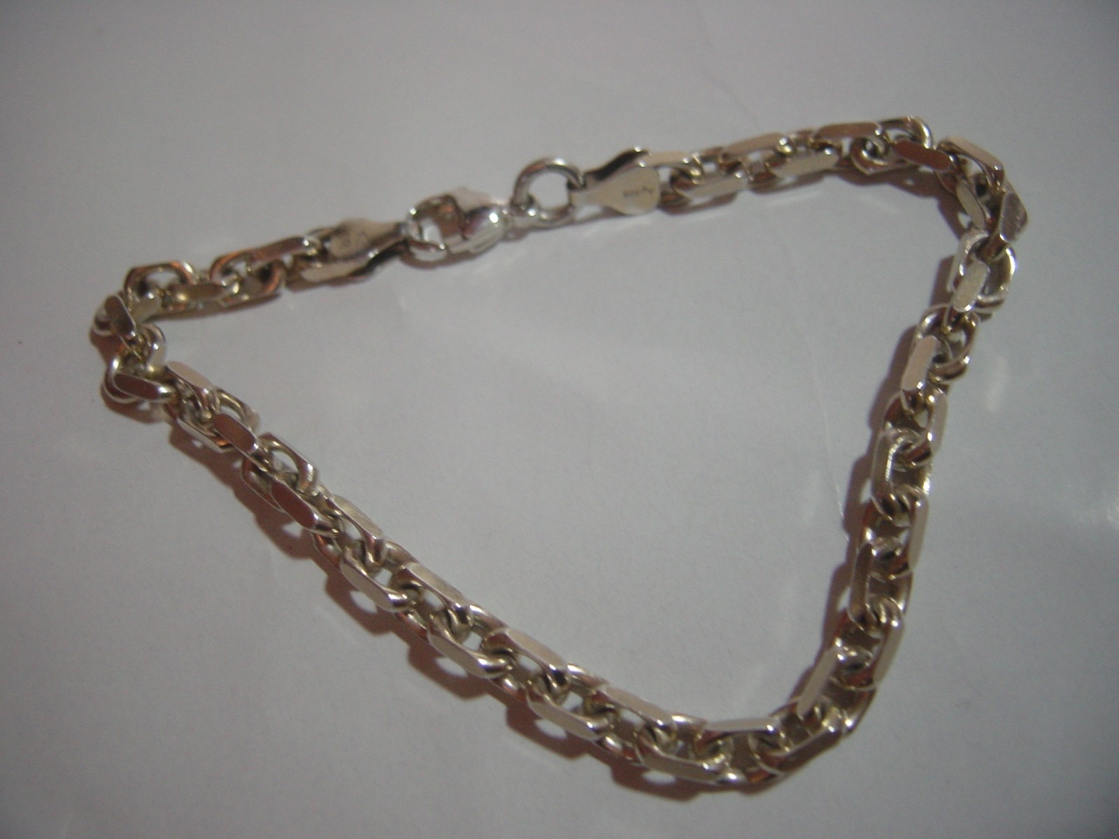 SUPERB SOLID THICK STERLING SILVER SQUAREISH LINK… - image 3