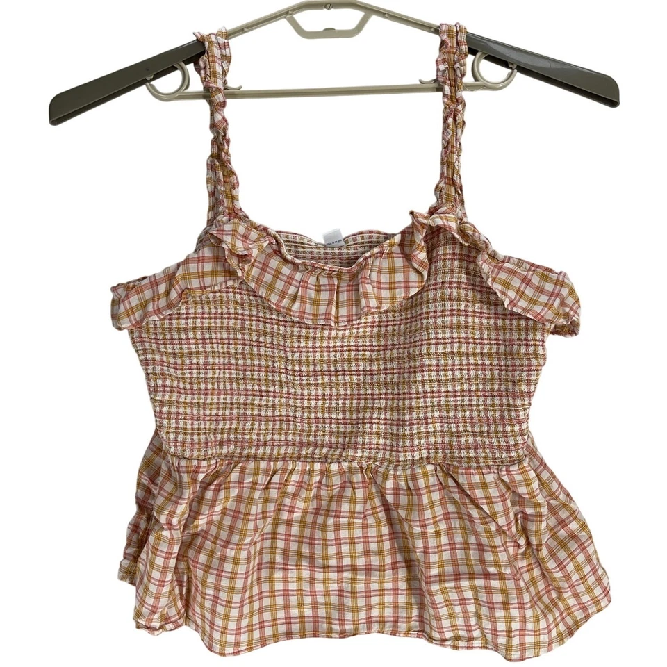 Camiseta sin mangas Babydoll Old Navy para mujer XXL 2XL naranja rosa sin mangas mezcla de algodón Foto 2 de 4